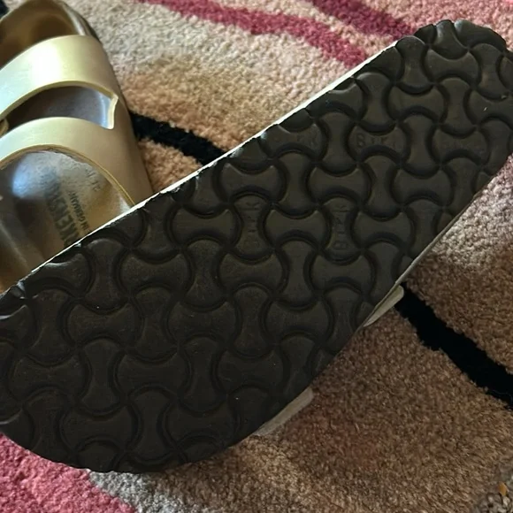 Birkenstock Tan Footbed Sandals - Picture 3 of 5